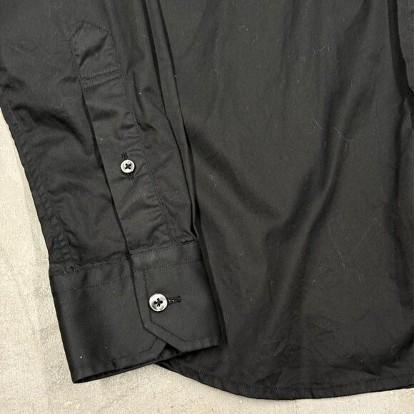 Spier & Mackay Dress Shirt Long Sleeve Black Mens Slim Fit 15 Small - Picture 4 of 8